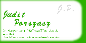 judit porszasz business card